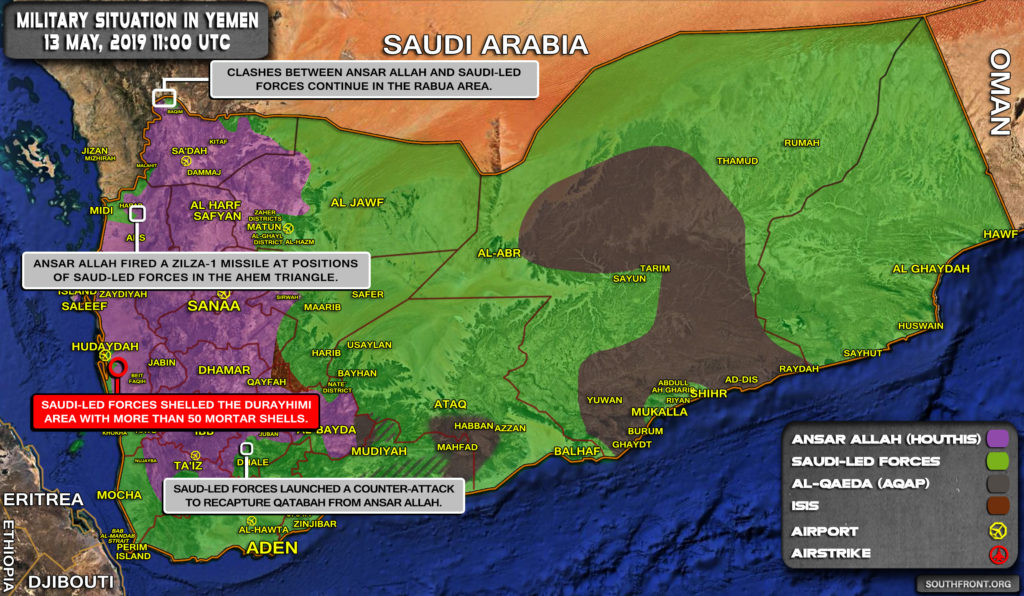 Military Situation In Yemen On May 13, 2019 (Map Update)
