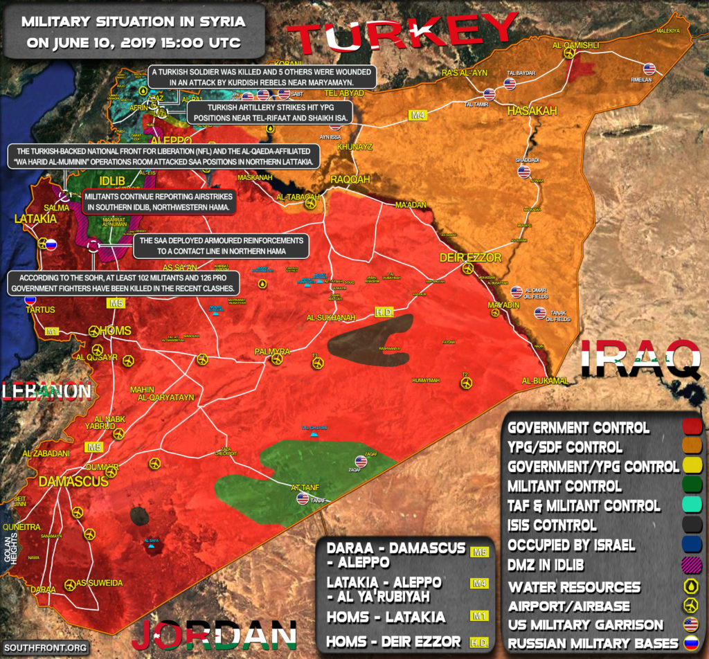 Military Situation In Syria On June 10, 2019 (Map Update)