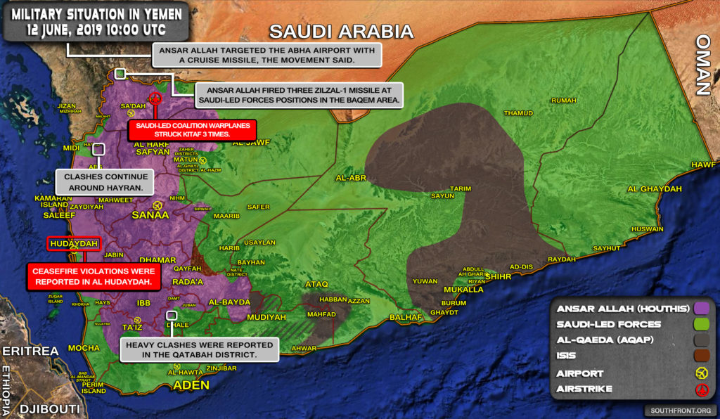 Military Situation In Yemen On June 12, 2019 (Map Update)