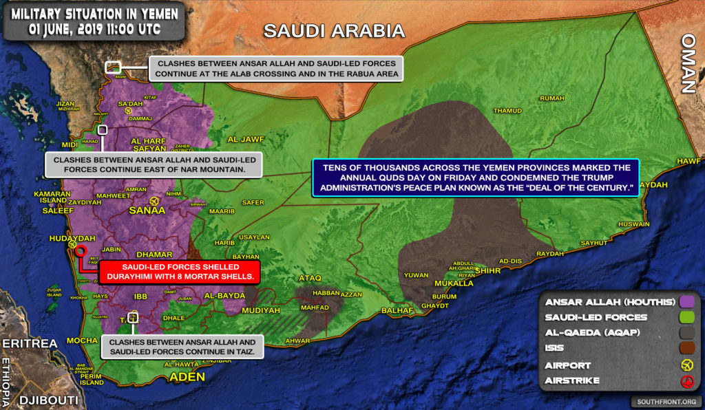Military Situation In Yemen On June 1, 2019 (Map Update)
