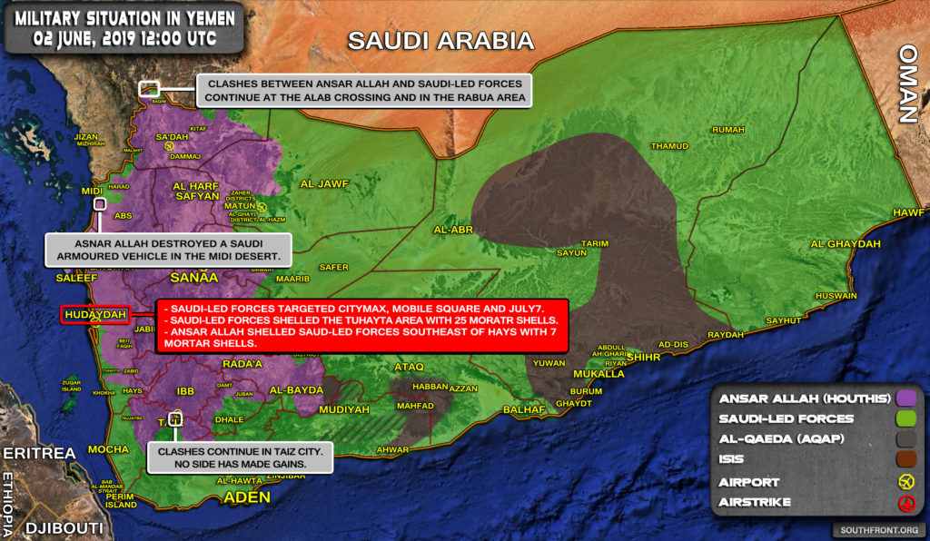 Military Situation In Yemen On June 2, 2019 (Map Update)
