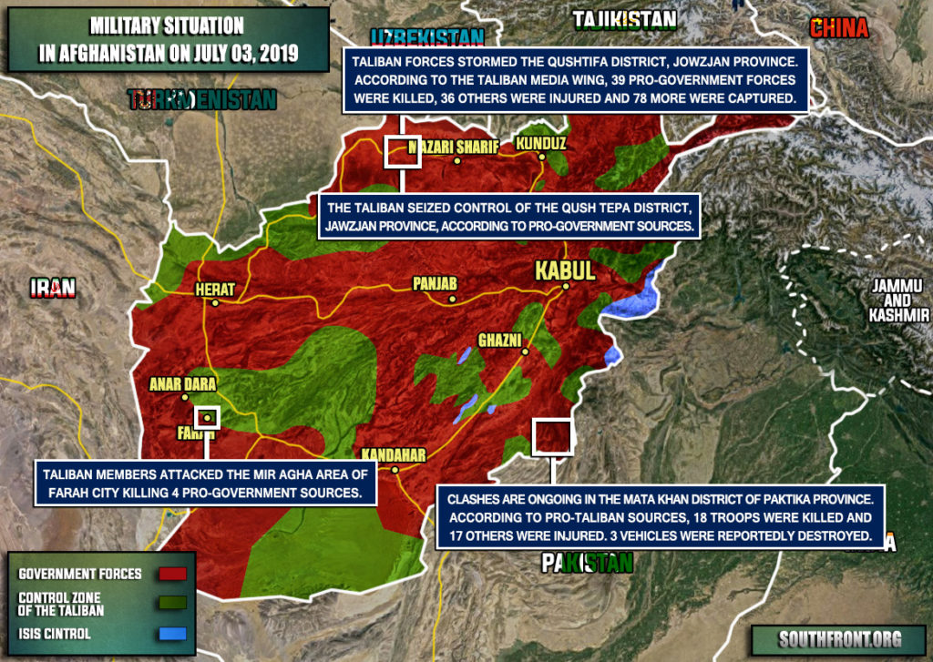 Military Situation In Afghanistan On July 3, 2019 (Map Update)