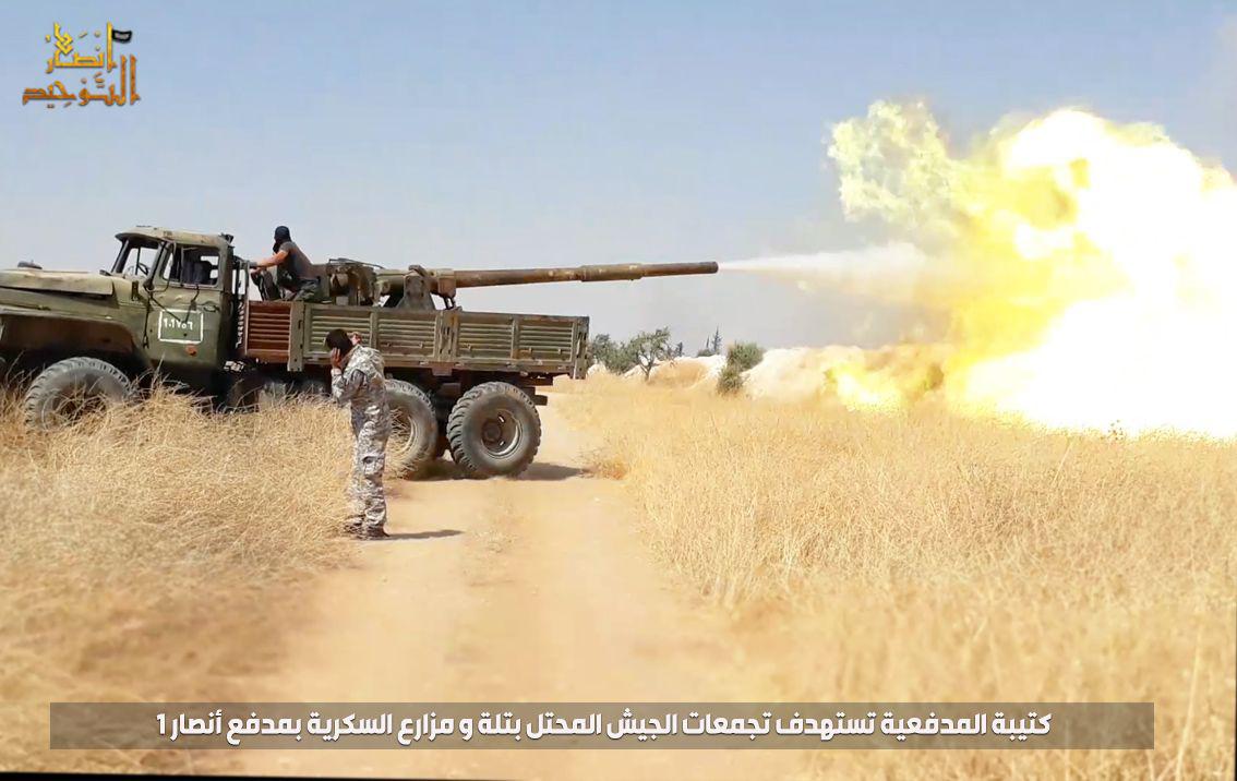 Al-Qaeda Terrorists Shell Syrian Army Positions With New Improvised Truck-Mounted Cannon (Photos, Video)