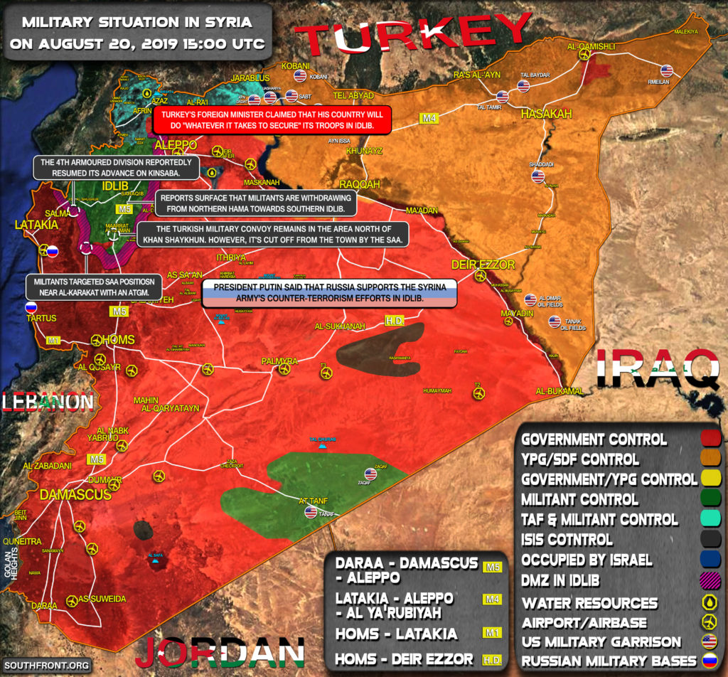 Military Situation In Syria On August 20, 2019 (Map Update)
