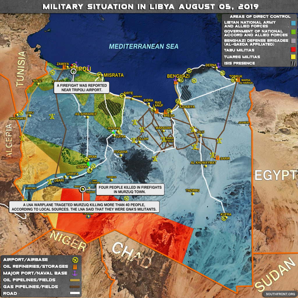 Military Situation In Libya On August 5, 2019 (Map Update)