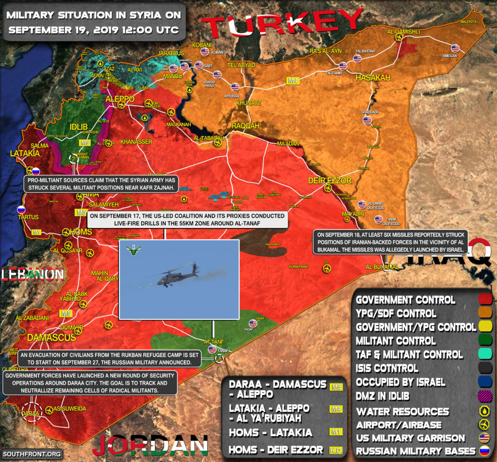 Military Situation In Syria On September 19, 2019 (Map Update)