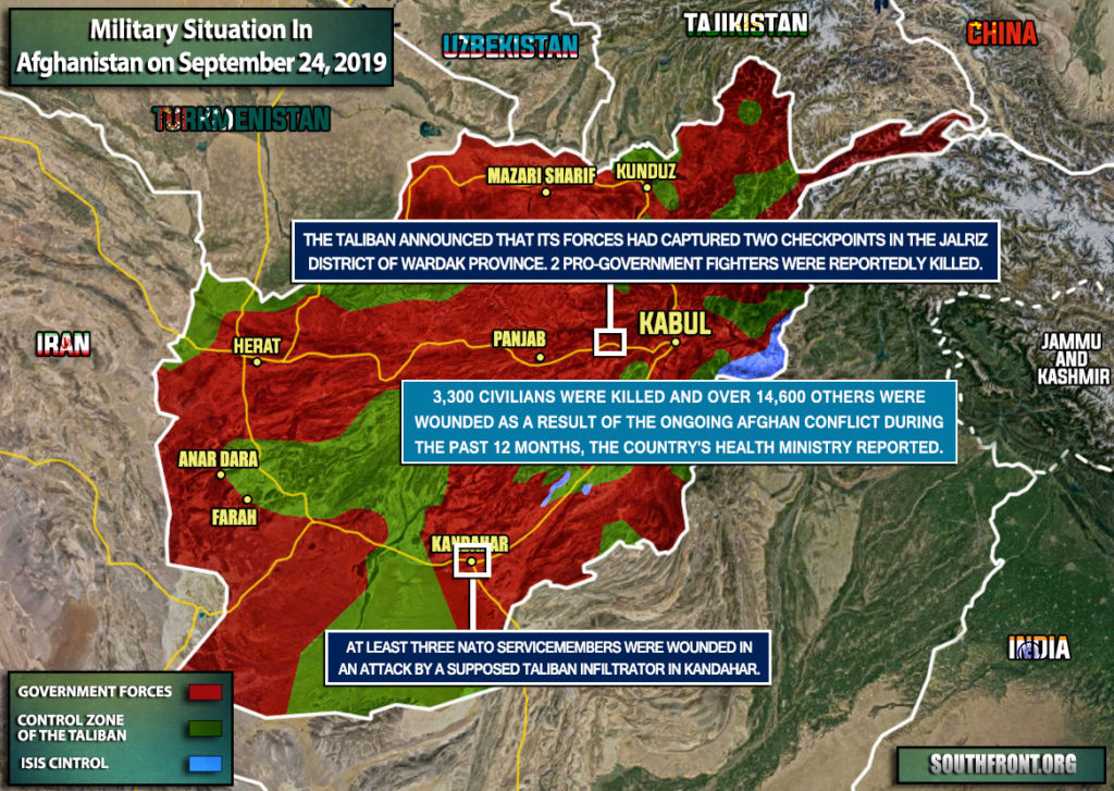 Military Situation In Afghanistan On September 24, 2019 (Map Update)