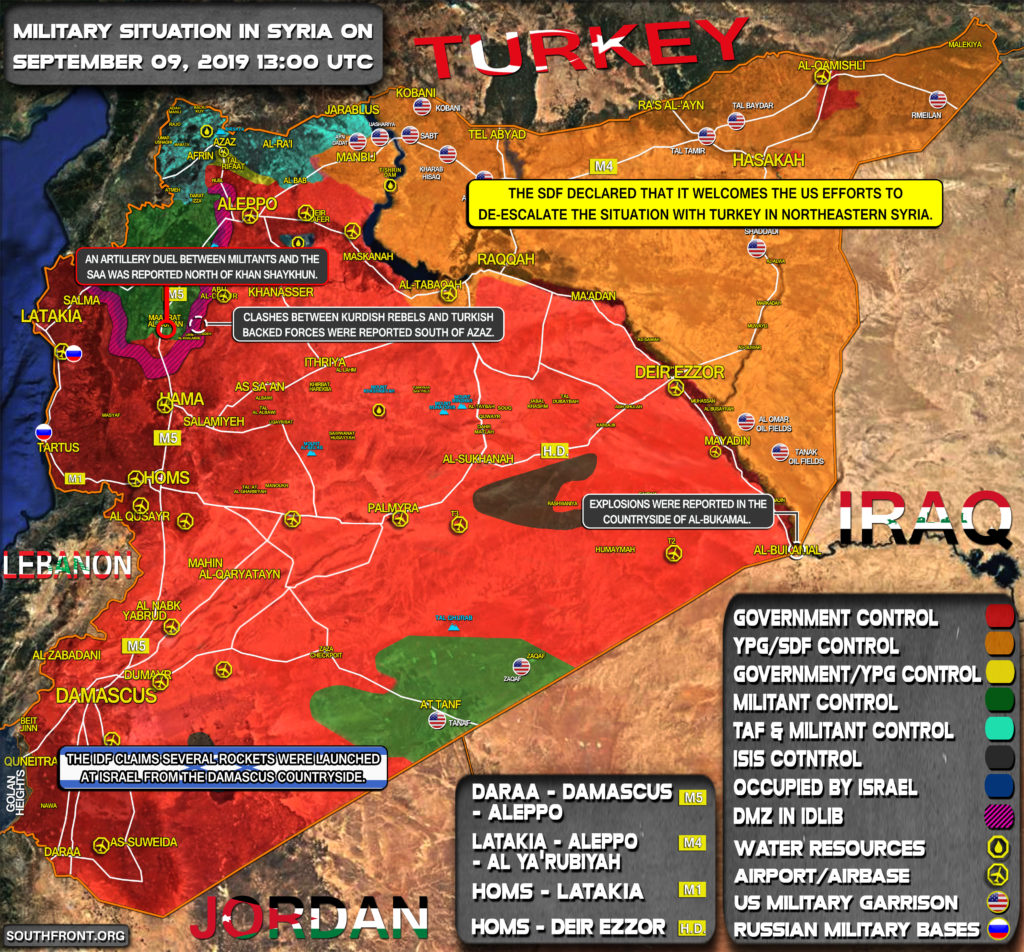 Military Situation In Syria On September 9, 2019 (Map Update)