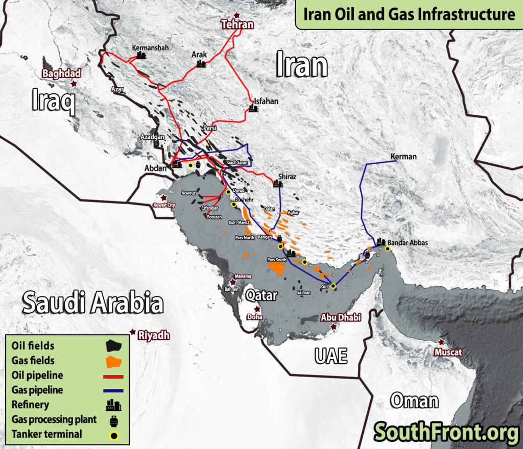 Iran's Oil And Gas Infrastructure (Map Update)