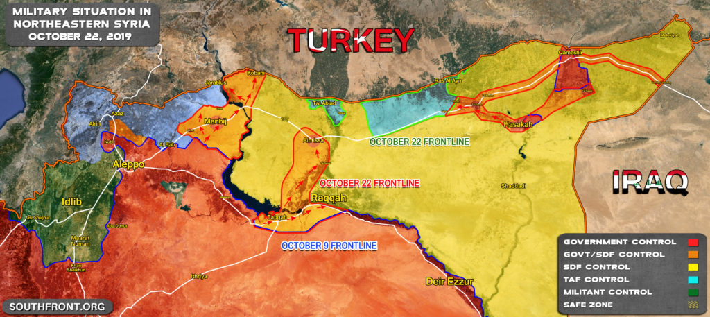 Comparison Of Military Situation In Northern Syria On October 9 And October 22 (Map Update)
