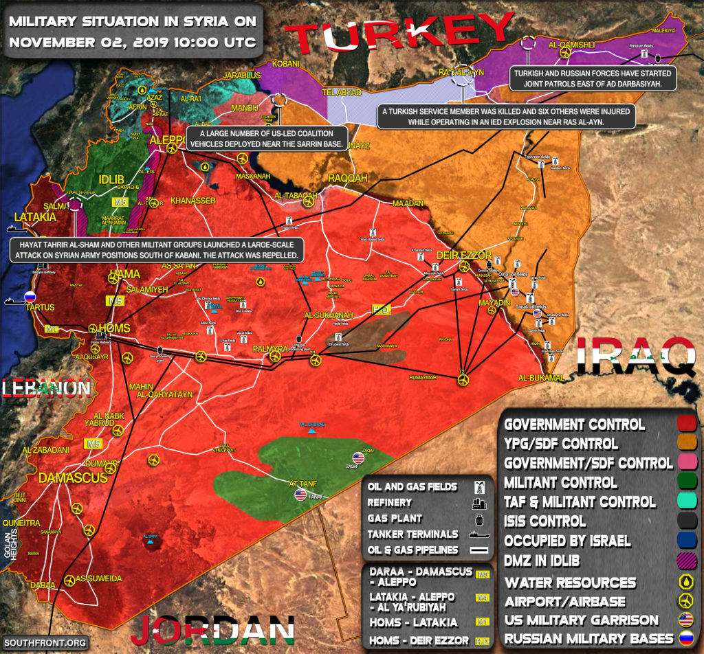 Military Situation In Syria On November 2, 2019 (Map Update)