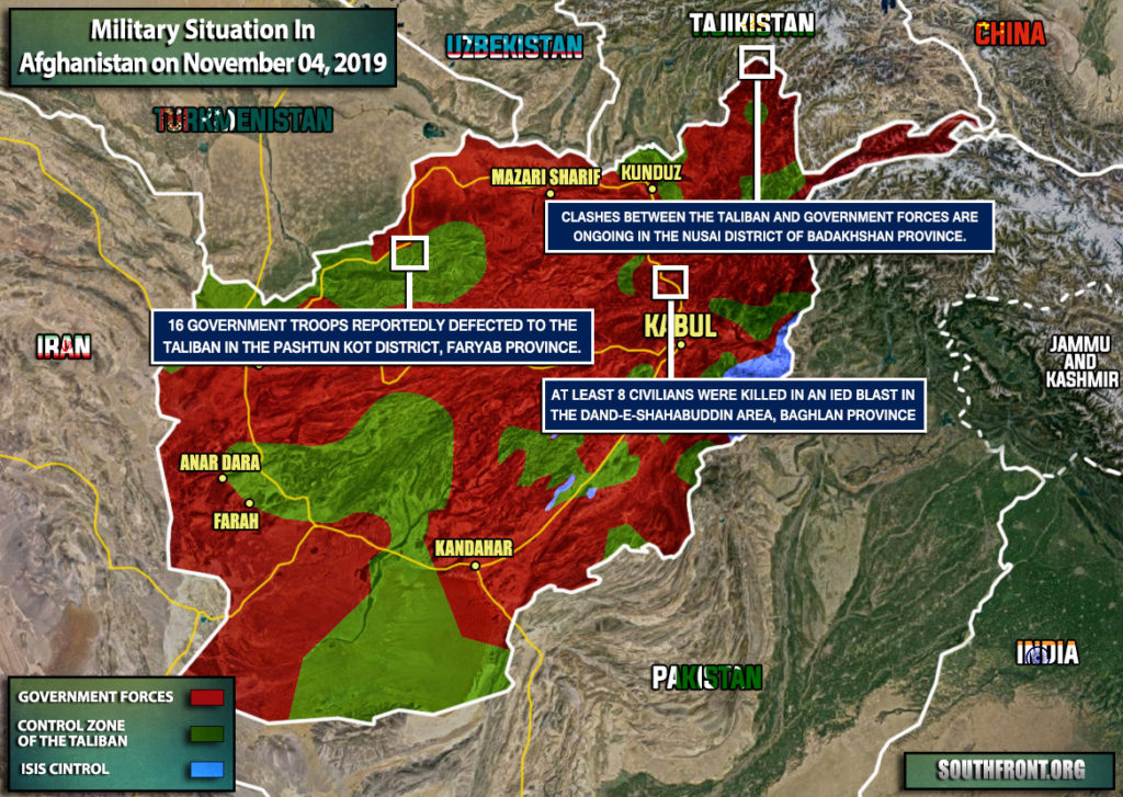 Military Situation In Afghanistan On November 4, 2019 (Map Update)
