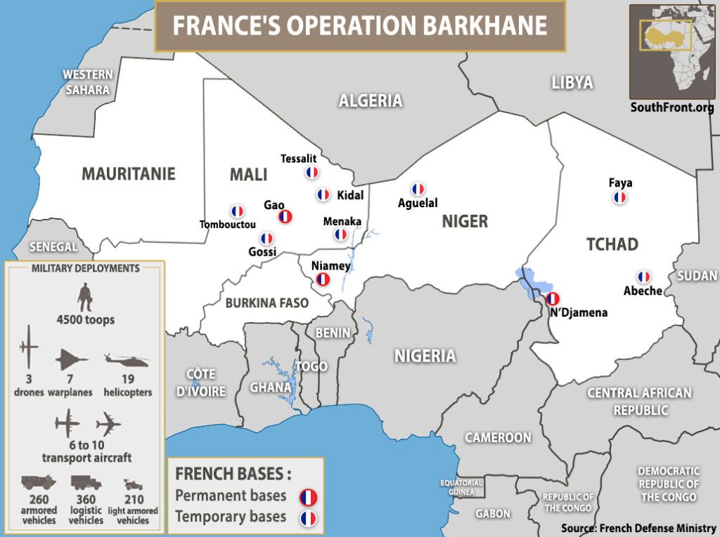 French Operation Barkhane In Africa's Sahel Region (Map Update)