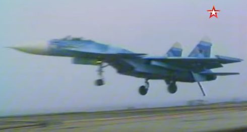 Russia Releases Video Of Historic First Landing of Su-27K On Admiral Kuznetsov's Deck