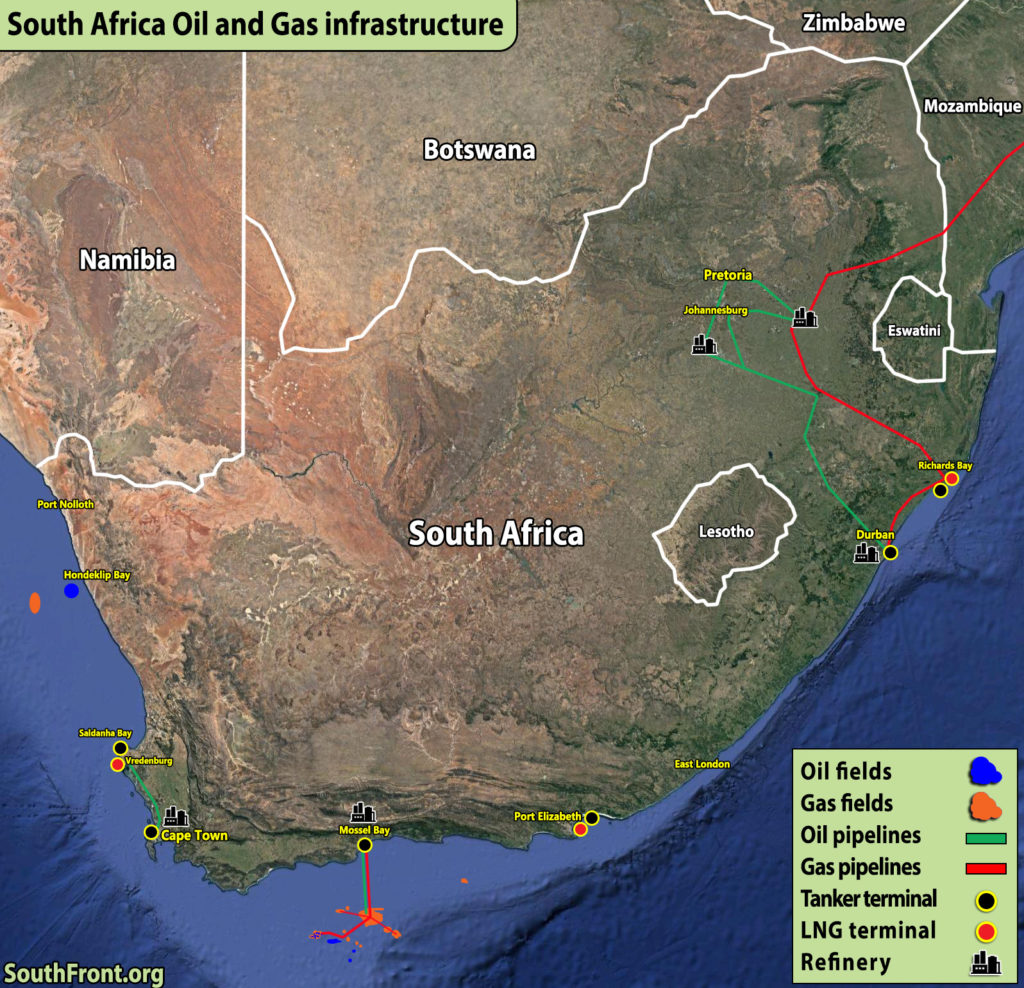 South Africa Oil And Gas Infrastructure (Map Update)