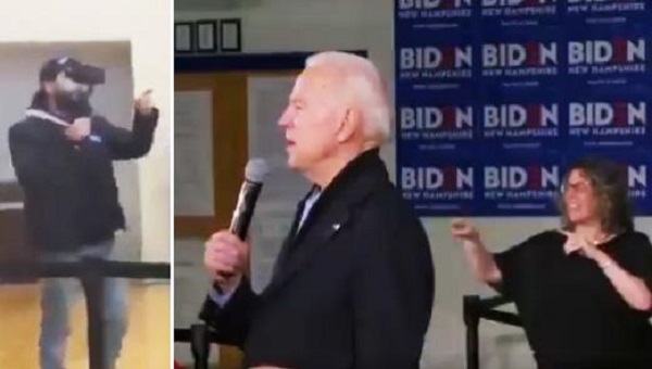"Don't Touch Kids You Pervert!": Biden Middle School Gymnasium Rally Melts Down Into Chaos
