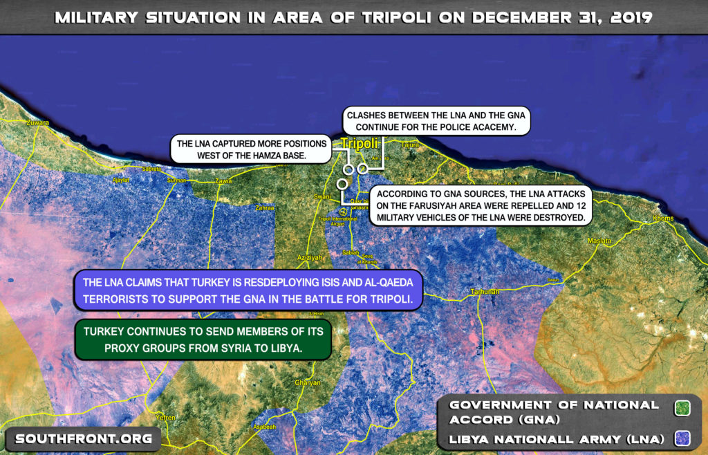 Military Situation In Libya's Tripoli On December 31, 2019 (Map Update)