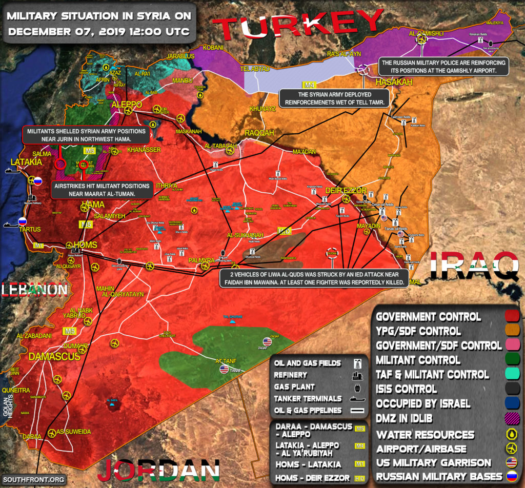 Military Situation In Syria On December 7, 2019 (Map Update)