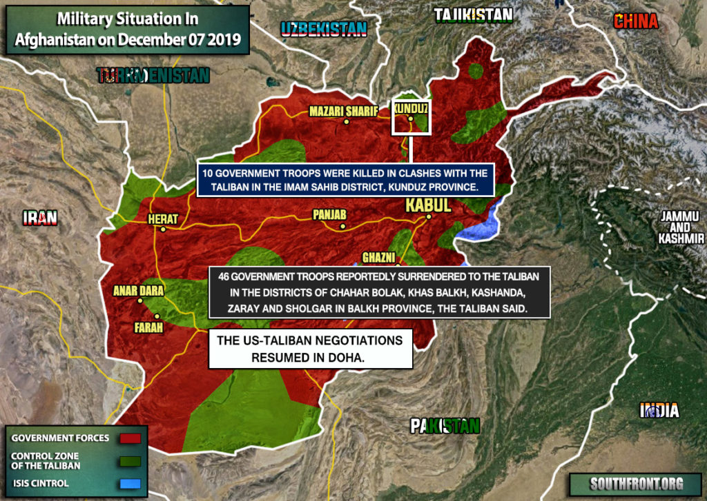 Military Situation In Afghanistan On December 7, 2019 (Map Update)