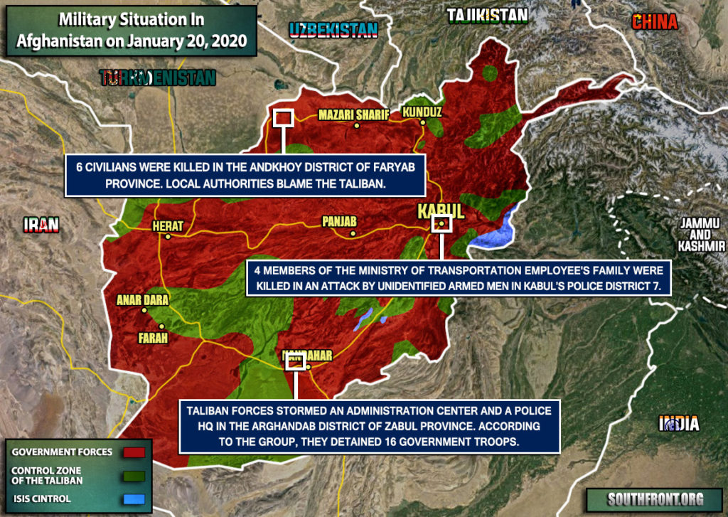 Military Situation In Afghanistan On January 20, 2020 (Map Update)