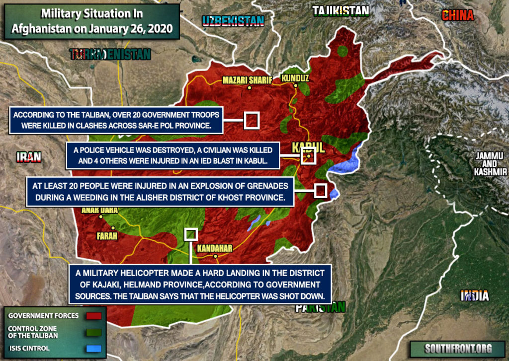 Military Situation In Afghanistan On January 26, 2020 (Map Update)