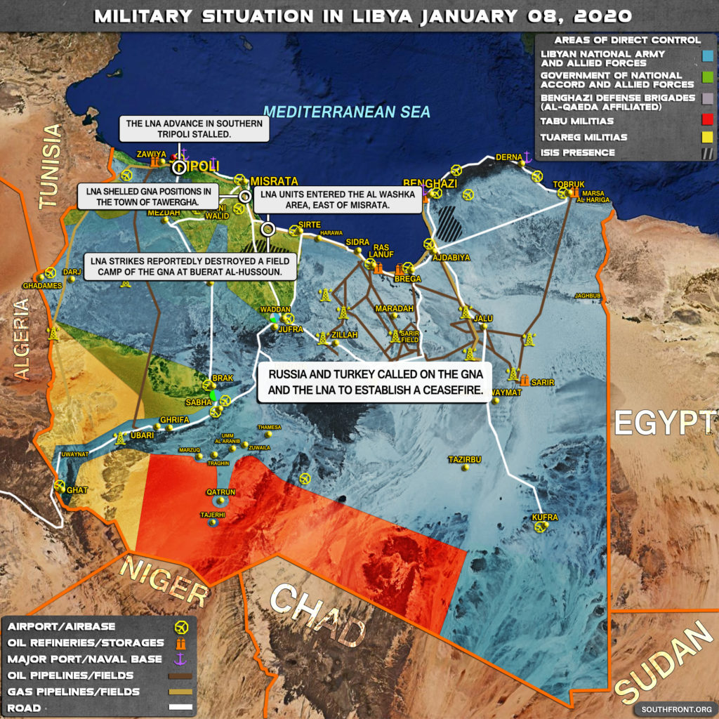 Military Situation In Libya On January 8, 2020 (Map Update)