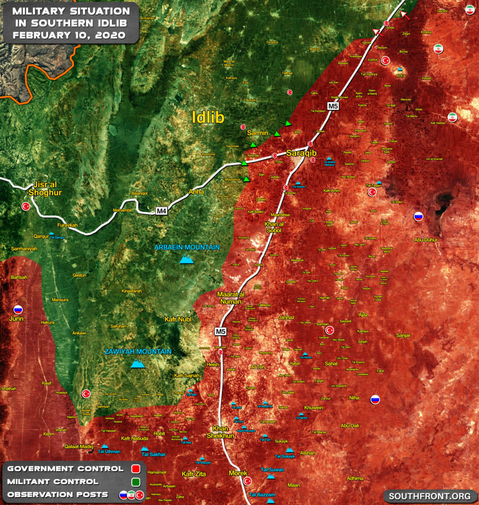 Fierce Clashes Between Hayat Tahrir al-Sham And Syrian Army Erupt West Of Saraqib. Turkish Artillery Strikes Reported