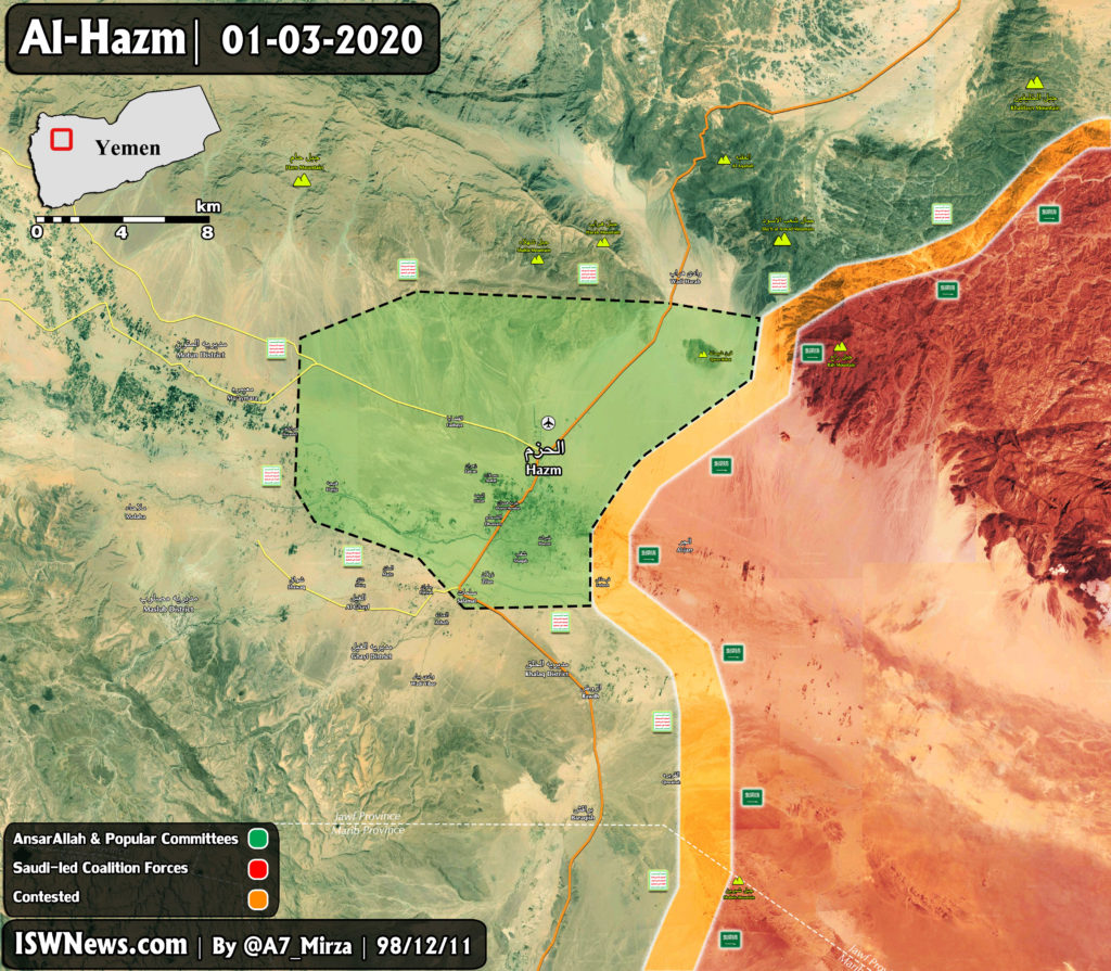 Ansar Allah Captured Al-Hazm Town In Yemen's al-Jawf Province (Map Update)