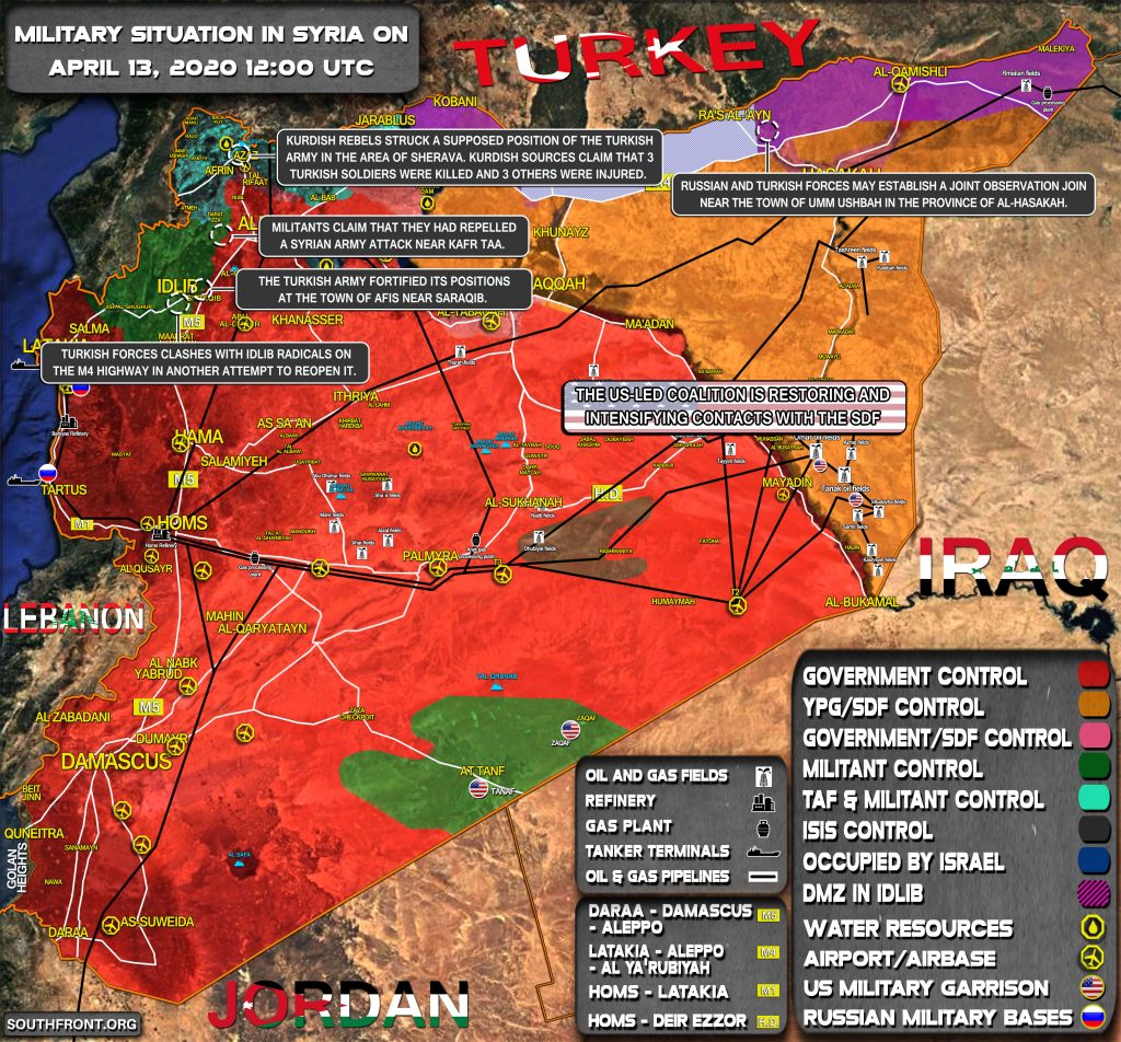 Military Situation In Syria On April 13, 2020 (Map Update)