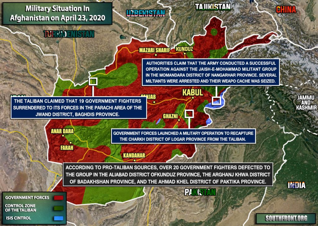 Military Situation In Afghanistan On April 23, 2020 (Map Update)