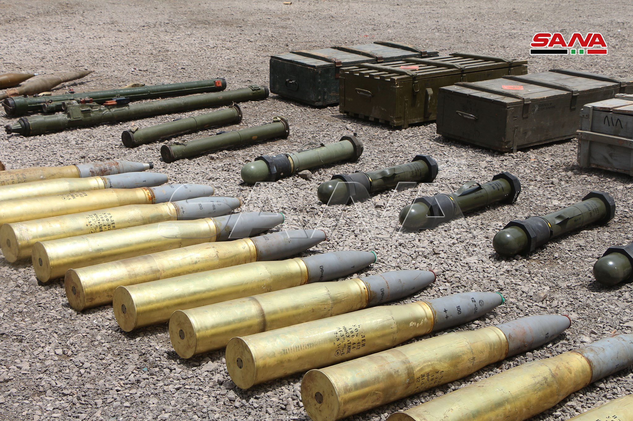 Syrian Army Uncovers Weapons, Including Anti-Aircraft Missiles, In Western Daraa (Photos)