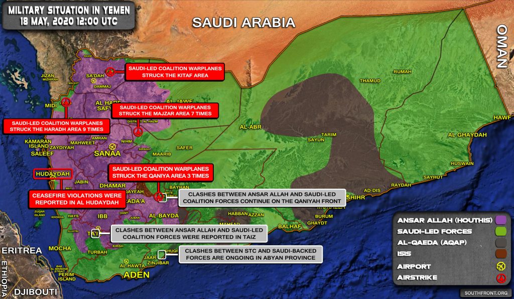 Military Situation In Yemen On May 18, 2020 (Map Update)