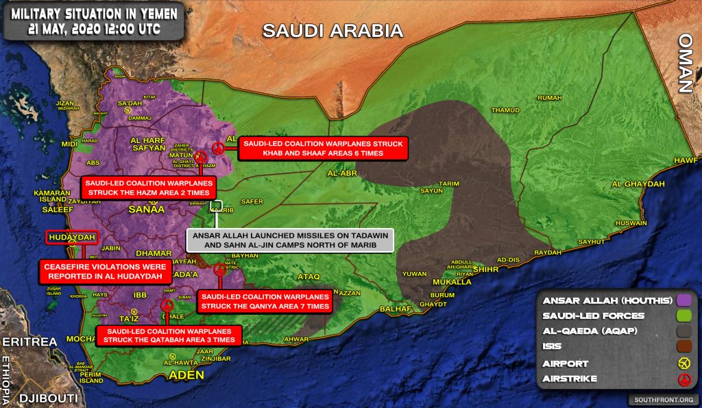 Military Situation In Yemen On May 21, 2020 (Map Update)