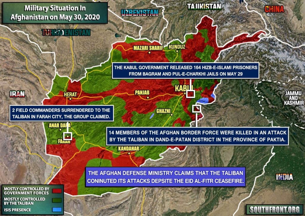 Military Situation In Afghanistan On May 30, 2020 (Map Update)