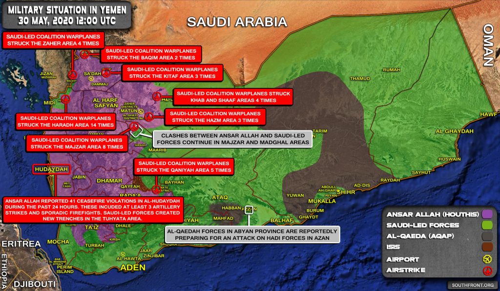 Military Situation In Yemen On May 30, 2020 (Map Update)