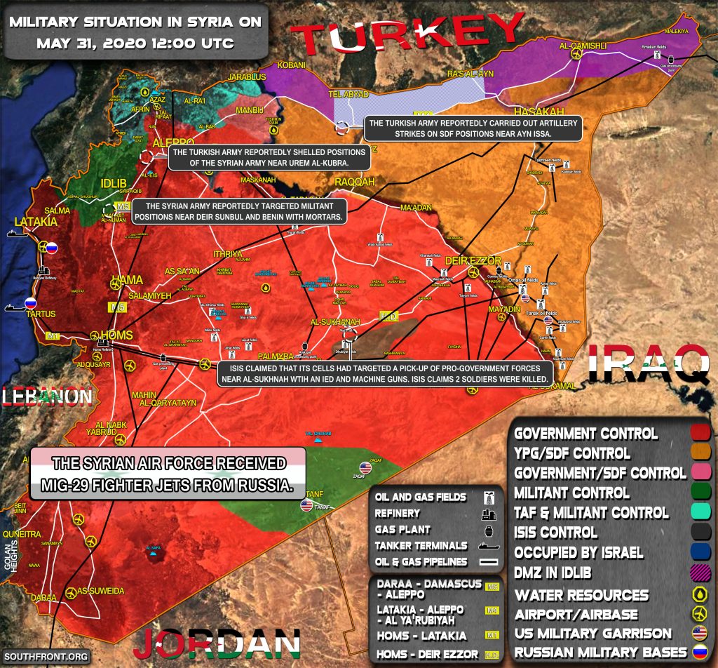 Military Situation In Syria On May 31, 2020 (Map Update)
