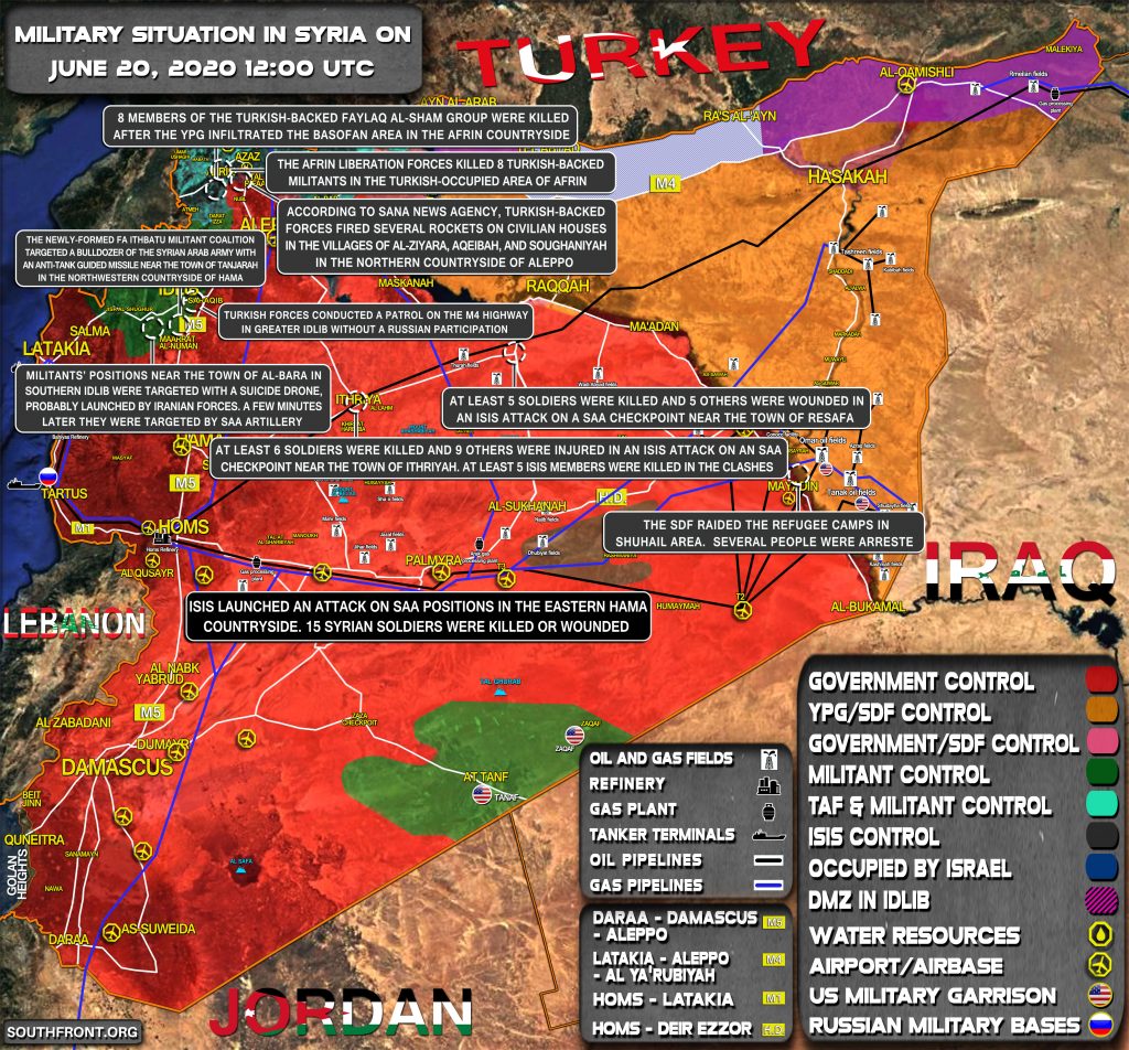 Military Situation In Syria On June 20, 2020 (Map Update)