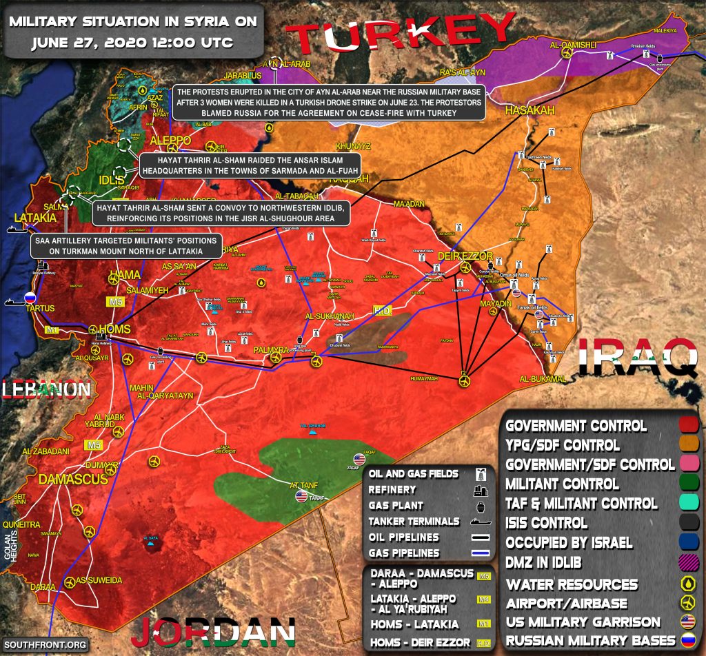 Military Situation In Syria On June 27, 2020 (Map Update)