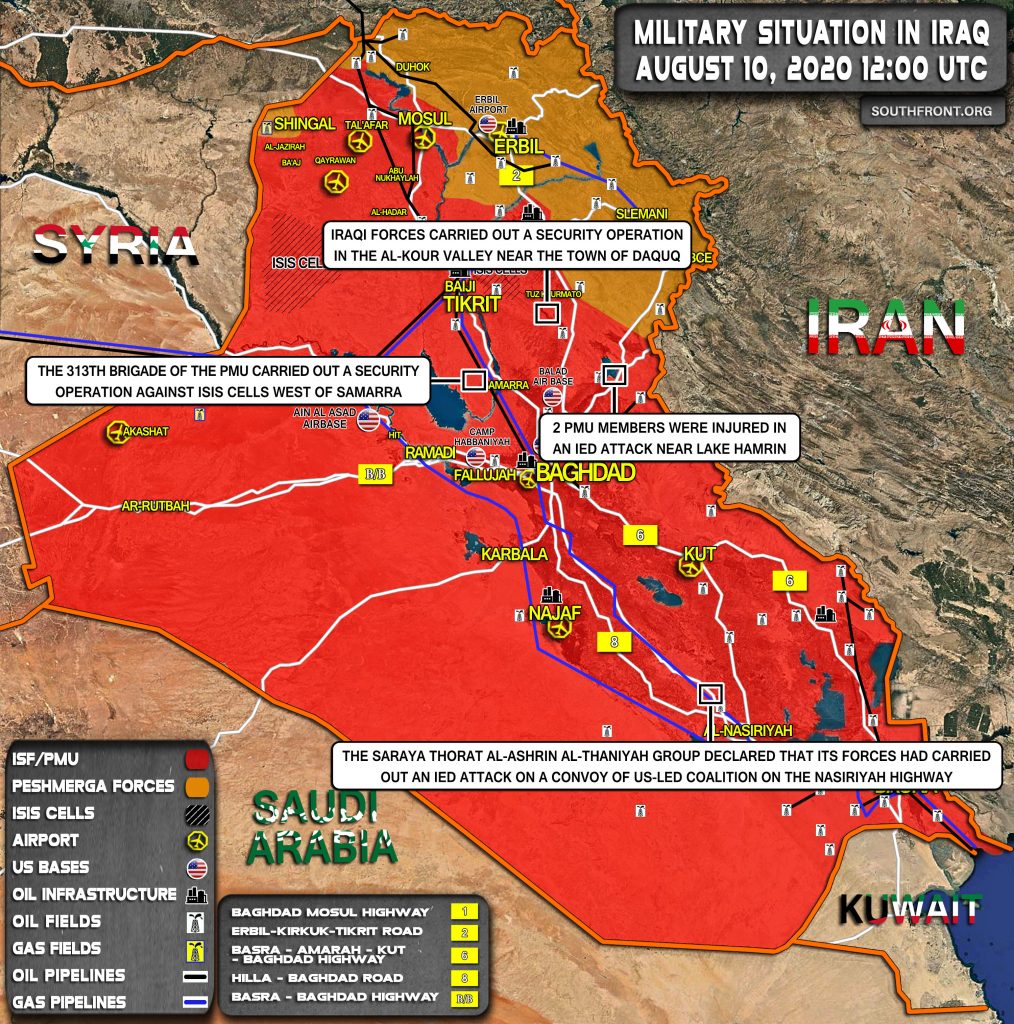Military Situation In Iraq On August 10, 2020 (Map Update)