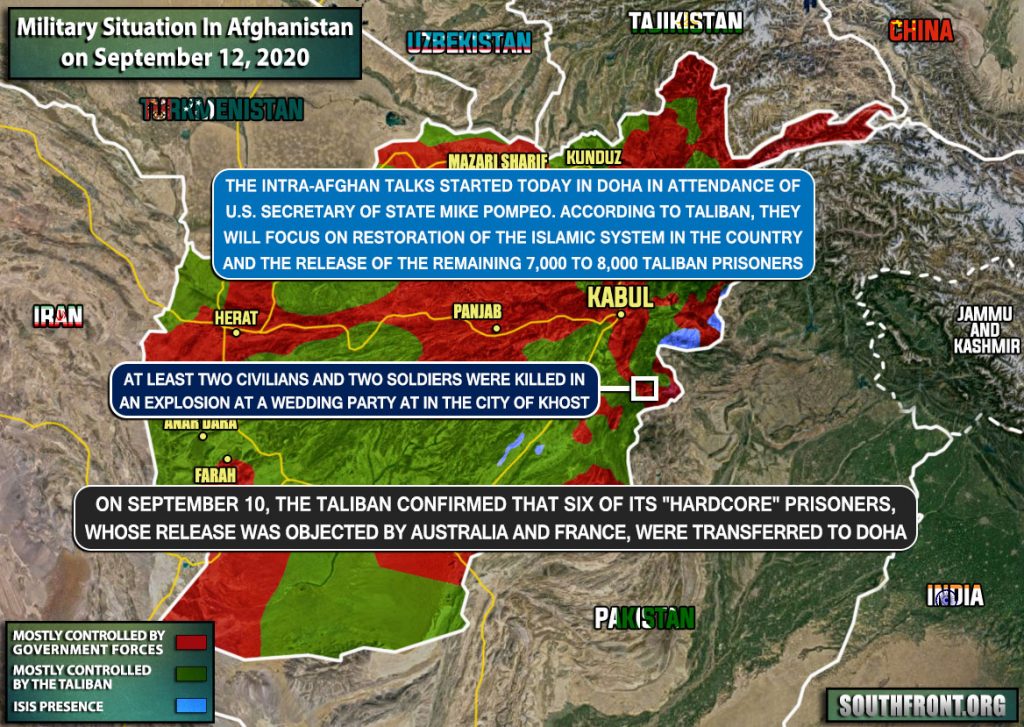 Military Situation In Afghanistan On September 12, 2020 (Map Update)