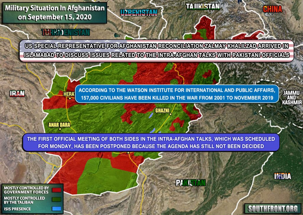 Military Situation In Afghanistan On September 15, 2020 (Map Update)