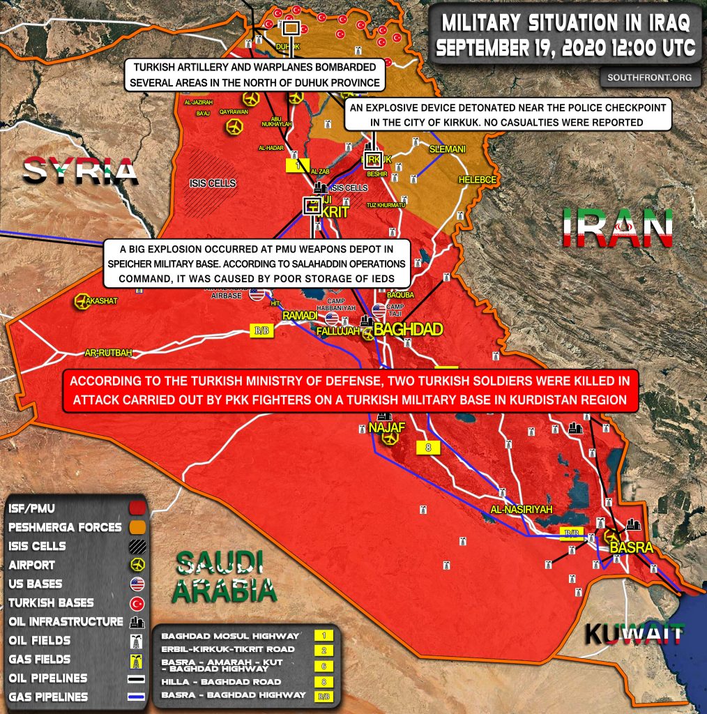 Military Situation In Iraq On September 19, 2020 (Map Update)