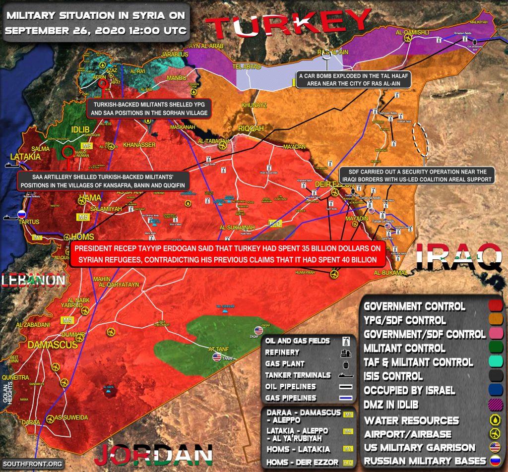 Military Situation In Syria On September 26, 2020 (Map Update)