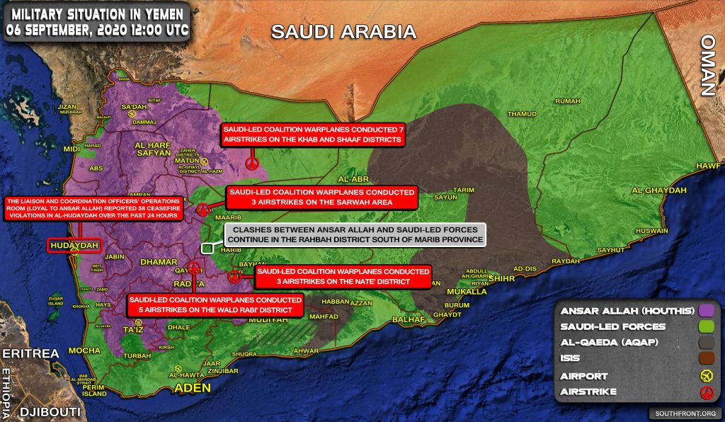 Military Situation In Yemen On September 6, 2020 (Map Update)