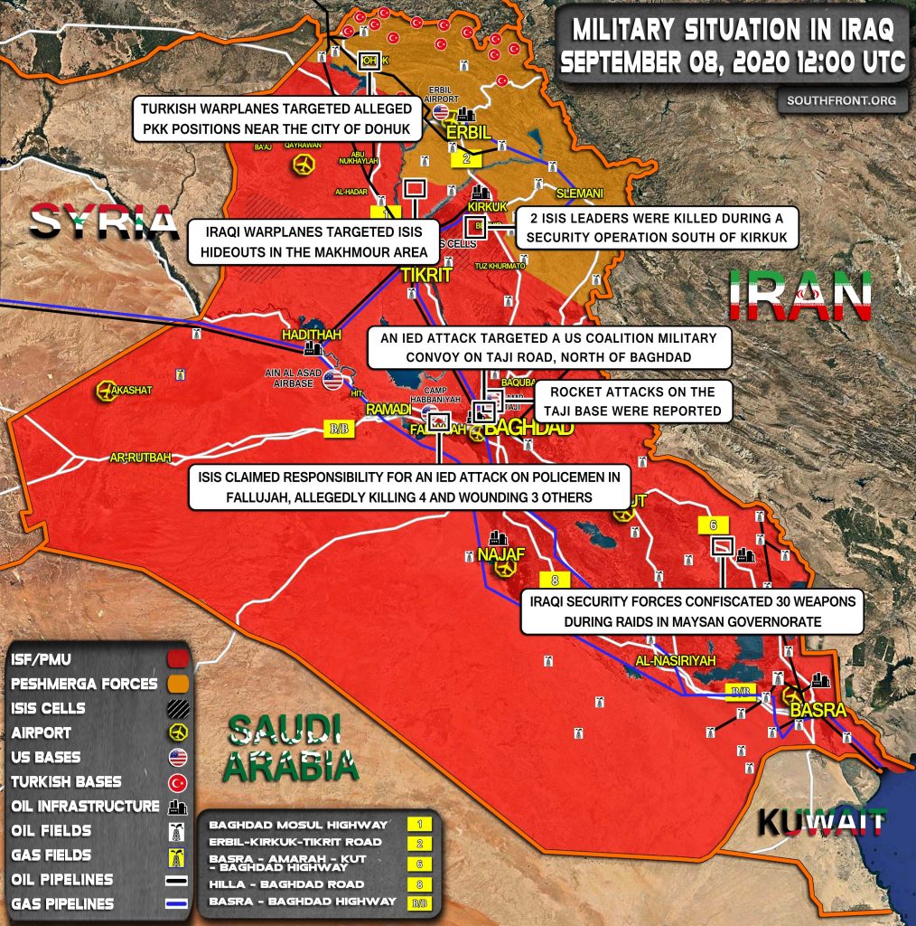 Military Situation In Iraq On September 8, 2020 (Map Update)