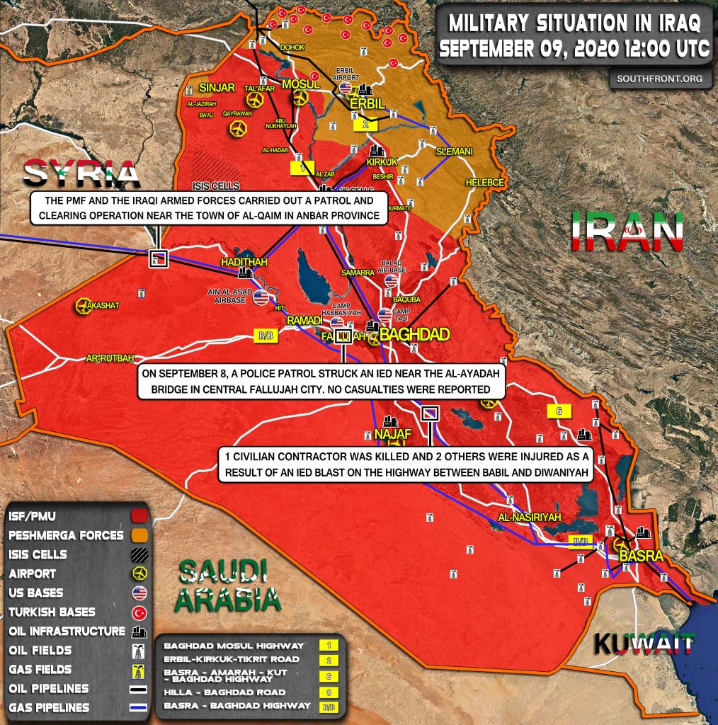 Military Situation In Iraq On September 9, 2020 (Map Update)