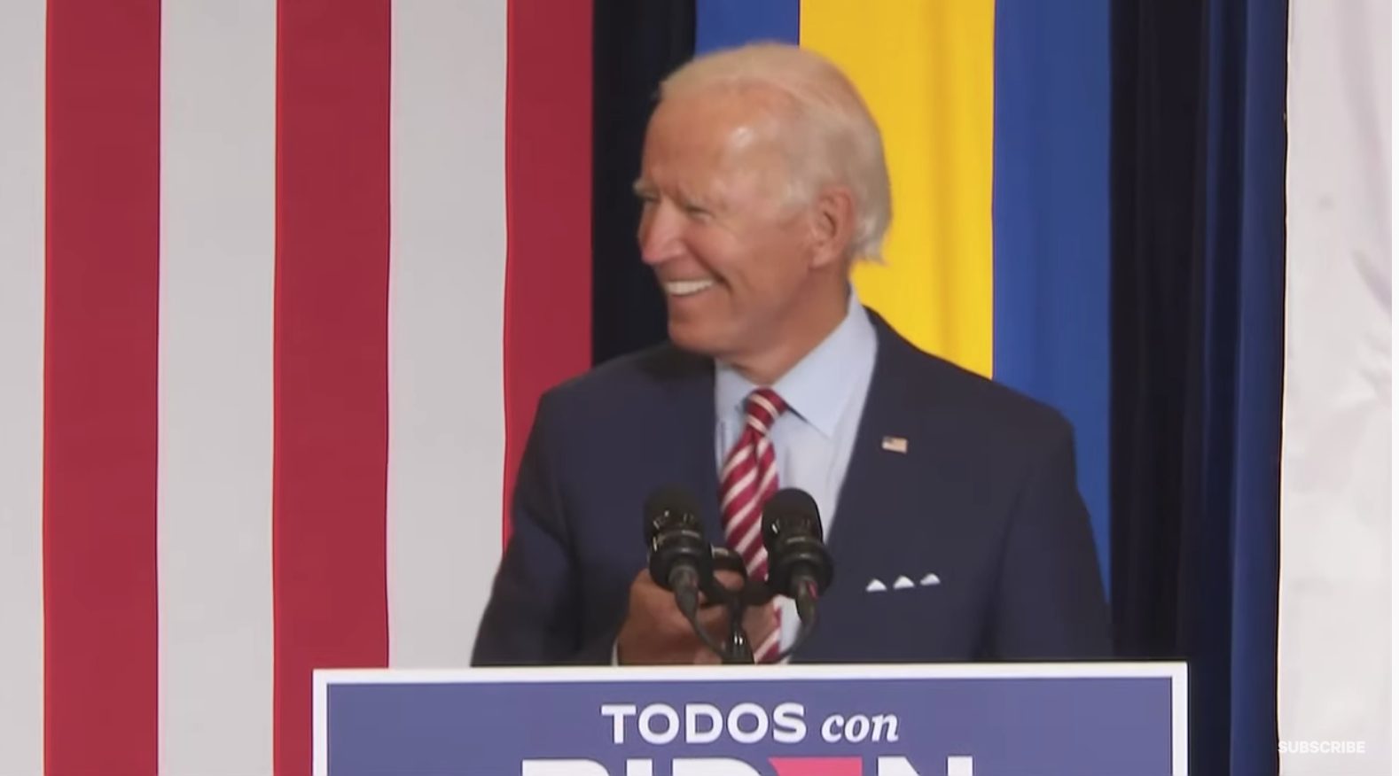 Alexa, Play "Despacito": Biden Opens Florida Speech By Awkwardly Bobbing To Song From His Phone