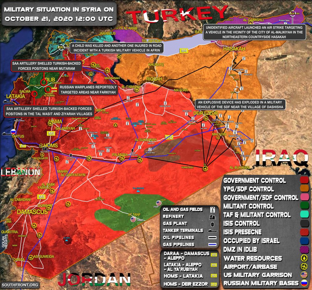 Military Situation In Syria On October 21, 2020 (Map Update)