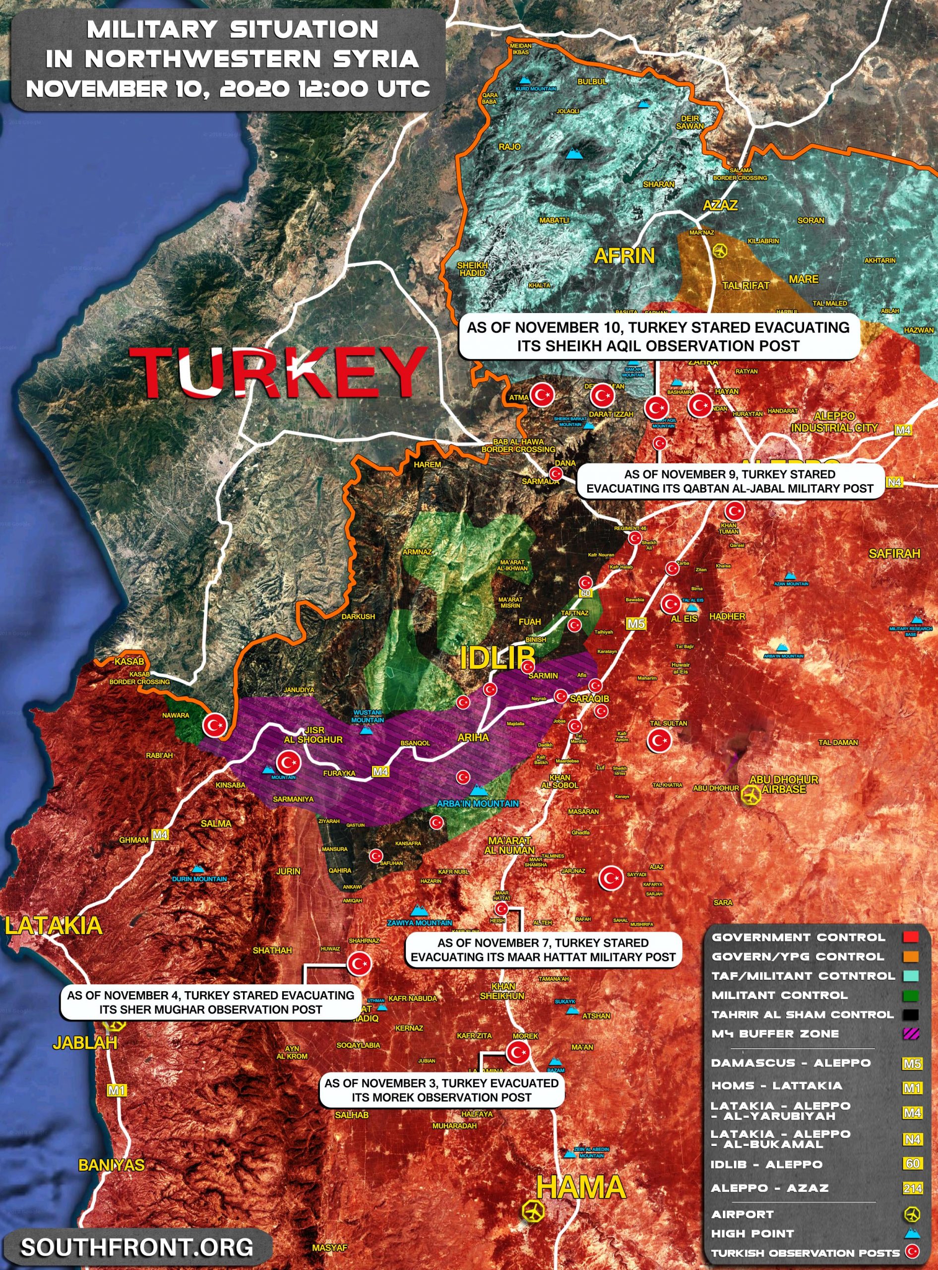 Map Update: Turkey Is Reducing Number Of Military Posts In Syria's Greater Idlib
