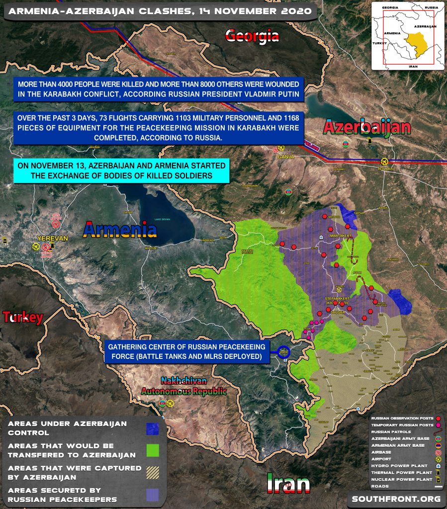 Map Update: Development Of Situation In Nagorno-Karabakh Region On November 14, 2020